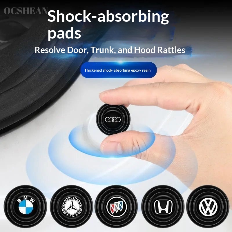 OCSHEAN Car Door Shock Absorbing Pad Anti-Noise Vibration Damping Silent Protection Sticker for Trunk Hood Engine Cover Giá 14,000 Đồng*Miễn phí vận chuyển