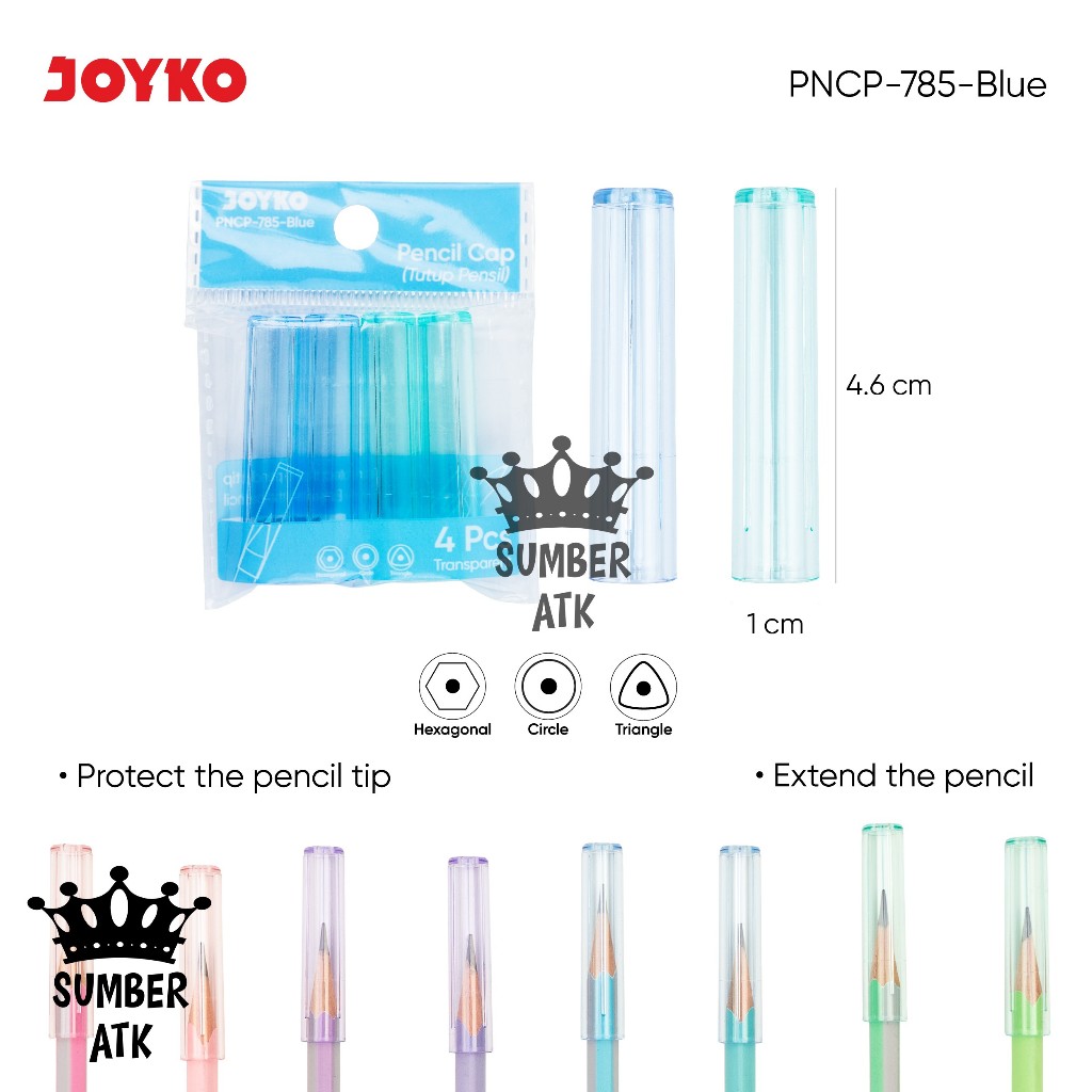 Pencil Cap Tutup Pensil Joyko PNCP-785 Pink and Blue