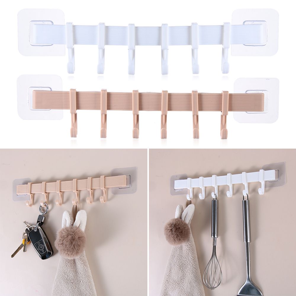 Okdeals móc cửa đa chức năng tự dính đồ sắp xếp gia dụng giá đựng đồ phòng tắm Giá móc treo tường 6 Móc giá lưu trữ