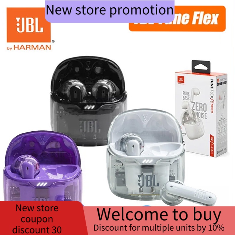 JBL TUNE FLEX Ghost Bluetooth Wireless Headset Active Noise Reduction Waterproof Deep Bass Earplugs