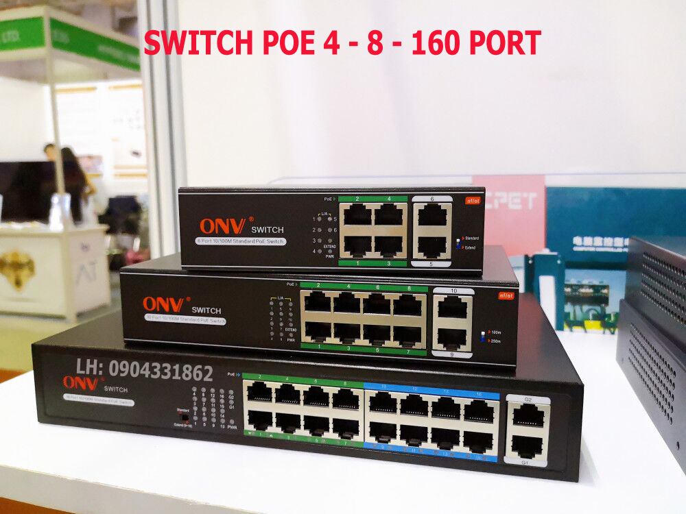 Switch 4-8-16 cổng POE + 2 cổng Lan Uplink dùng cho hệ thống camera IP