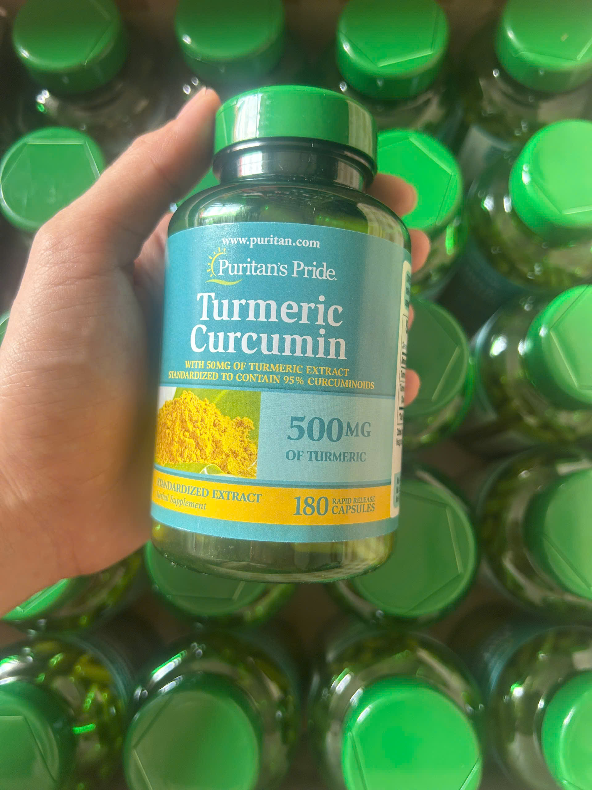 Viên nghệ Puritan’s Pride Turmeric Curcumin 500mg 180 viên Y HÌNH