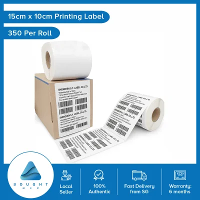 Thermal Label Printing Sticker Paper Roll 100mm x 150mm 350 Pieces Per Roll Adhesive A6 Airway Bill