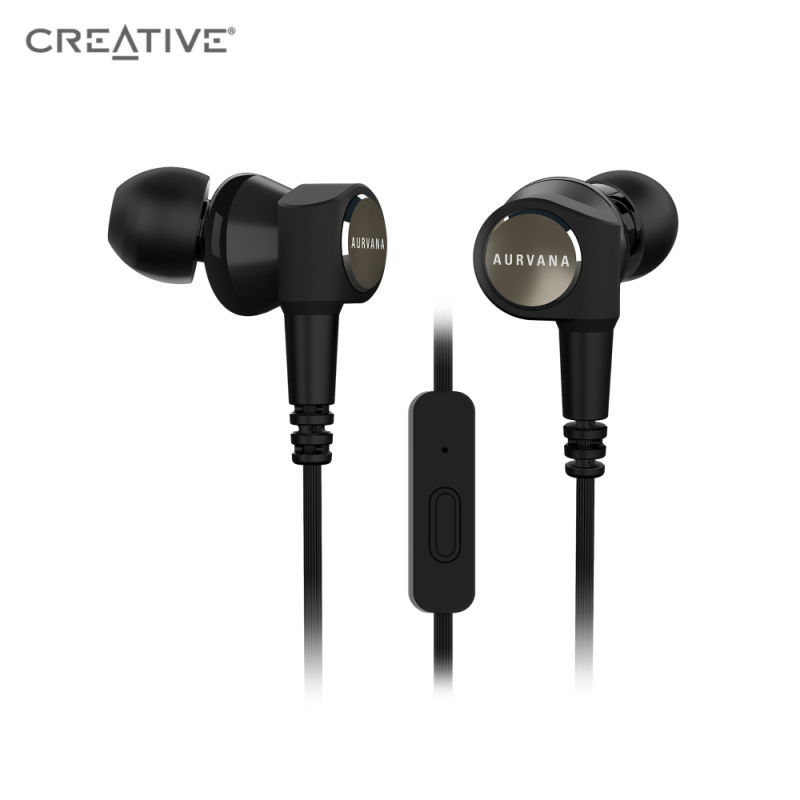 Creative Aurvana Trio LS 3.5 mm in-Ear Headphones with Liquid Silicone Rubber Drivers, Built-in Microphone, Noise Isolation, and Carry Pouch, for Android, iPhone, PC, Mac, Nintendo Switch Singapore