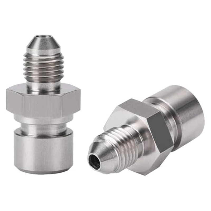 4AN Male to M10x1.25 Inverted Flare Female Brake Line Adapter Fitting Stainless Steel Fittings Adapt