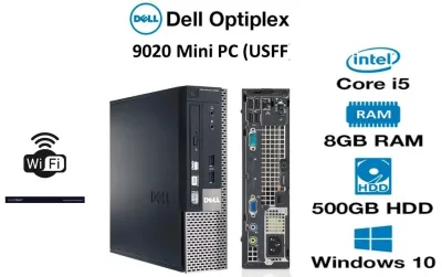 DELL OptiPlex 9020 (micro) mini PC Desktop Computer - Intel Core i5-4th Gen /8gb Ram/500GB hdd/Win10 pro /MS office With Free WIFI dongle( Refurbished )