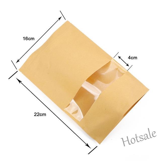【hot sale】 ▩✆❉ B41 10pcs [Many Size] Ziplock Kraft Paper Bag - Air Tight Zipper Kraft bag for Food Storage / Packaging Doorgift Goos Bag