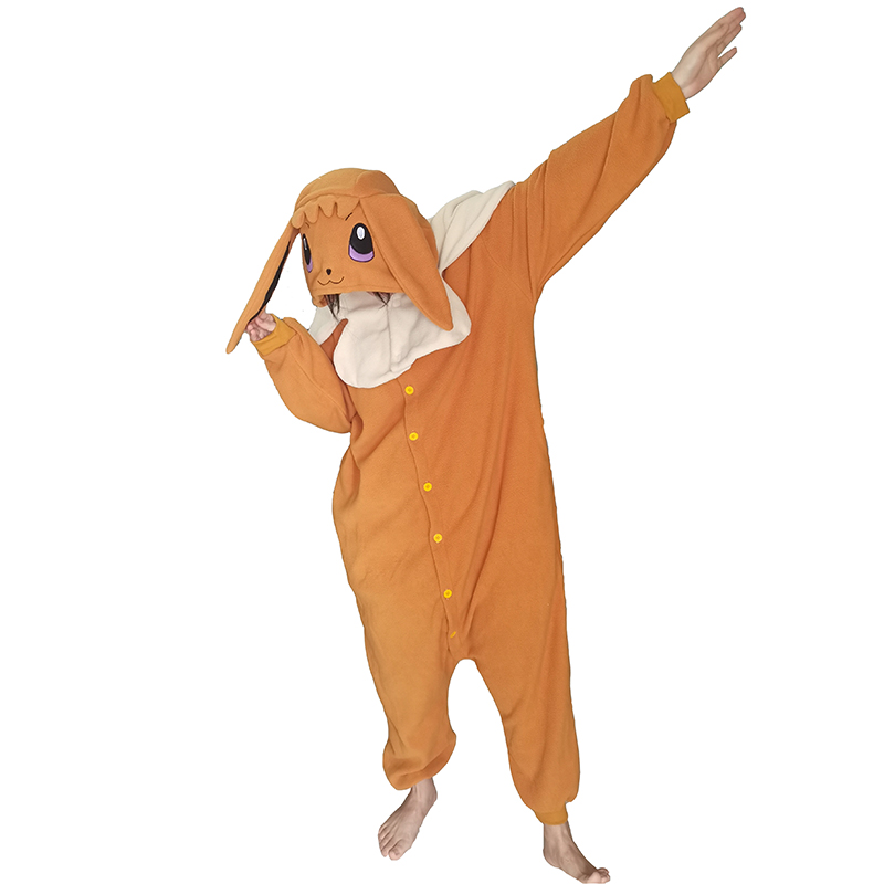 Hawk Sight Store Pokemon Cosplay Eevee Costume Onesie Pyjamas For