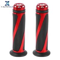 X AUTOHAUX 7/8″ 22mm 15/16″ 24mm 1 คู่ ปลอกแฮนด์รถจักรยานยนต์แบบสากล ยาง อะลูมิเนียมอัลลอยด์ ปลอกแฮนด์สำหรับรถจักรยานยนต์ สกู๊ตเตอร์ จักรยาน