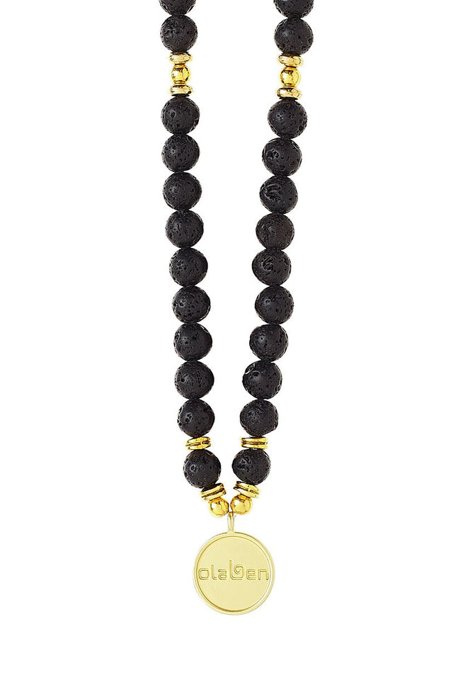 OLABEN Vòng cổ chuỗi hạt mala trắng thiền định mạ vàng 18k KAVYX MALA NECKLACE