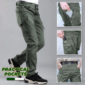 IX9 Men's Tactical Waterproof Cargo Pants with Multiple Pockets