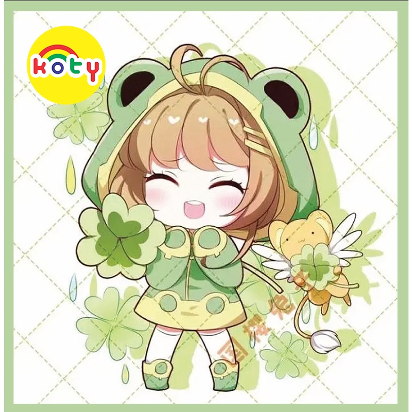 Bộ tranh tô màu chibi anime combo 20tranh giấy dầy đẹp