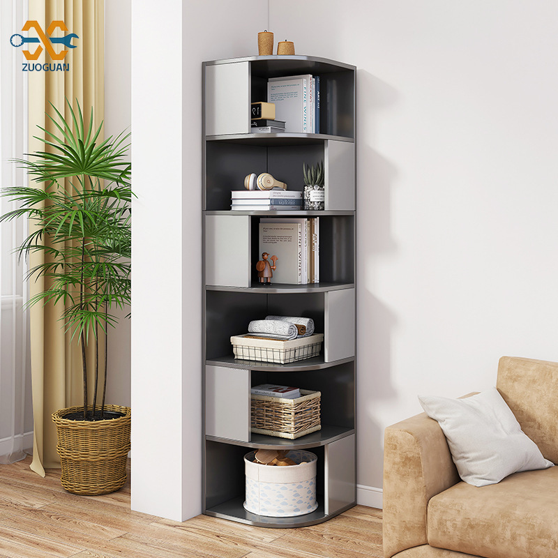 Zuoguan kệ sách đơn giản nhỏ sàn nhà phòng khách góc tủ sách phòng ngủ khe hẹp lưu trữ Tủ lưu trữ tủ