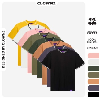 Áo thun tay lỡ unisex Clownz Basic T-shirt Ver 3 phông trơn nhiều màu, form rộng, chất cotton thumbnail