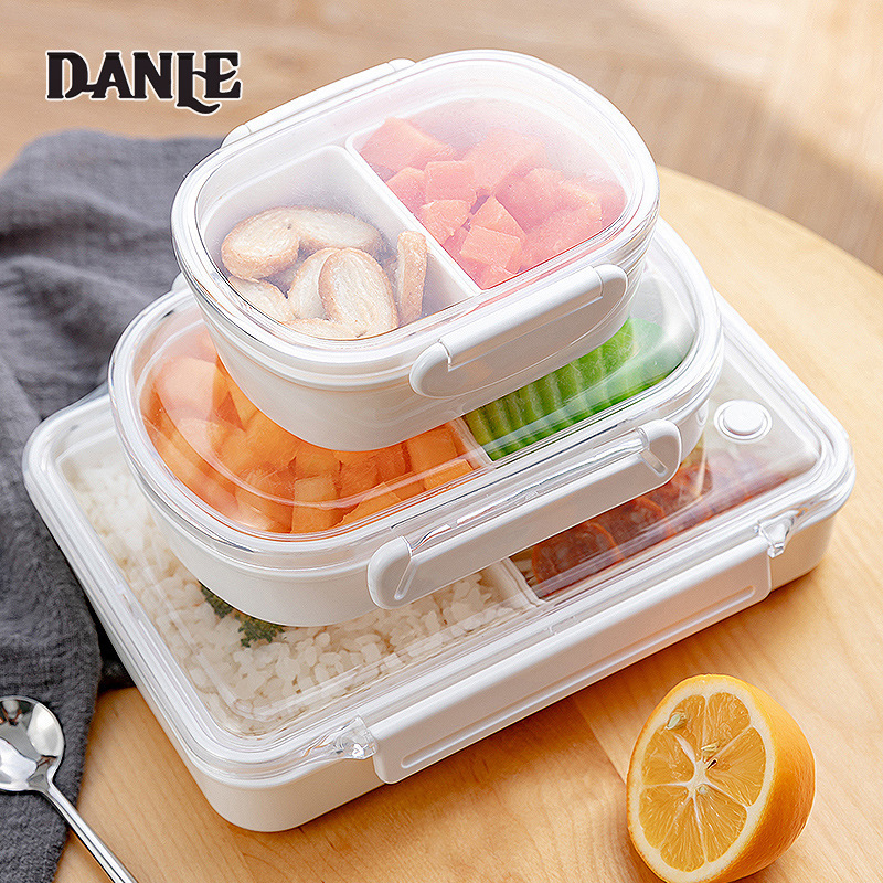 Microwaveable lunch box compartmented fruit box portable lunch box primary school student compartmented fruit box fresh-keeping box lunch box ราคา 94 บาท*ส่งฟรี