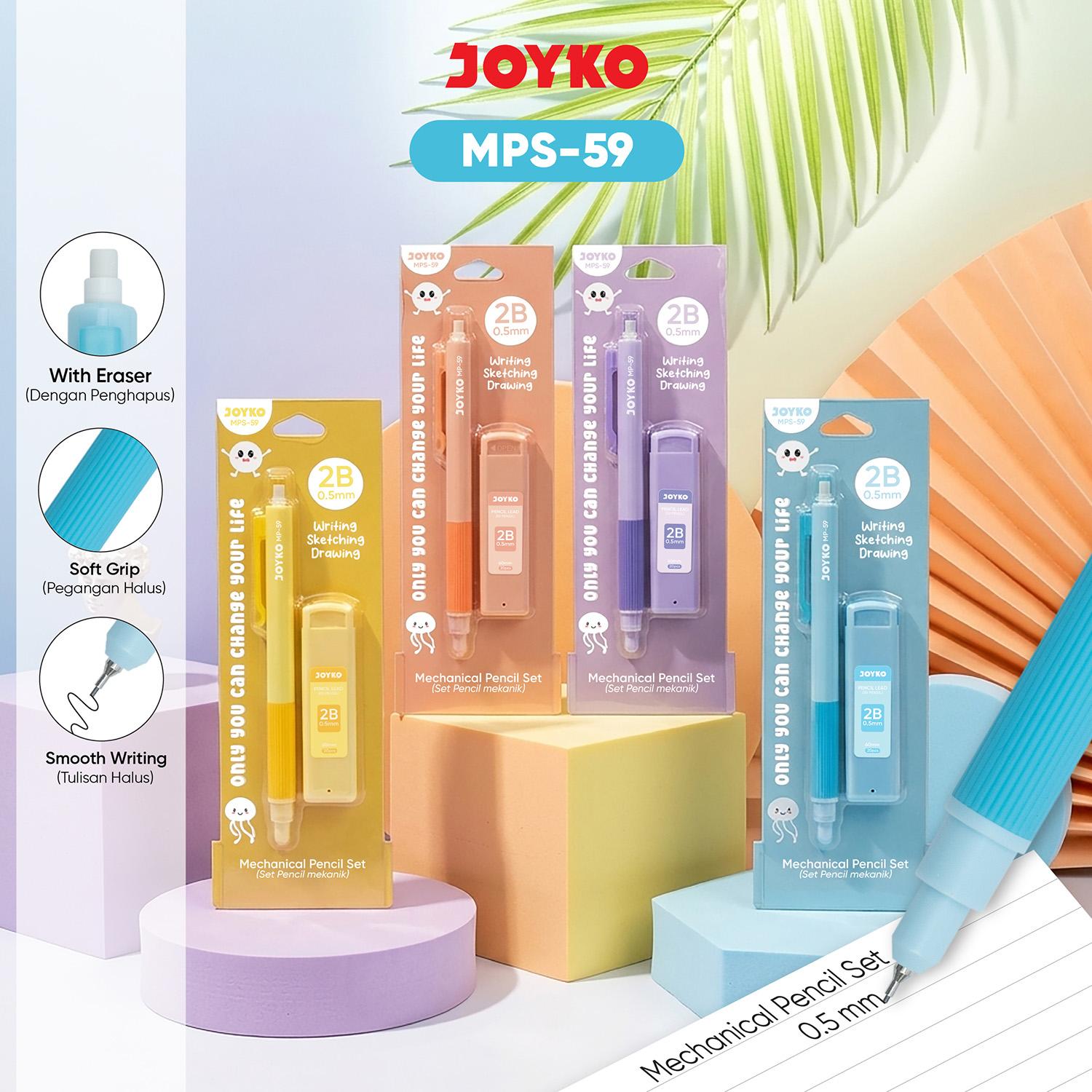 JOYKO Mechanical Pencil Set Pensil Mekanik MPS-59 0.5 mm With Extra Pencil Lead