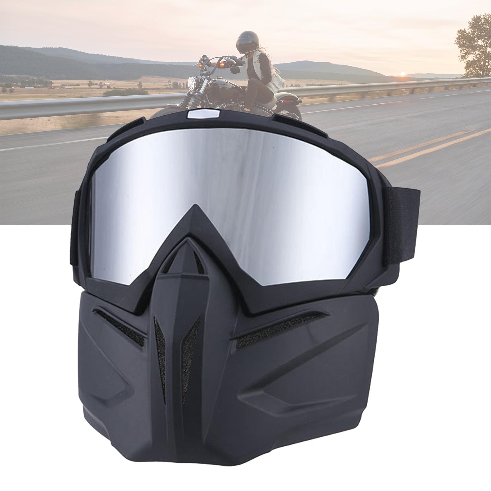 Baoblaze Motorcycle Helmet Riding Goggles Glasses with Face Mask Bicycle