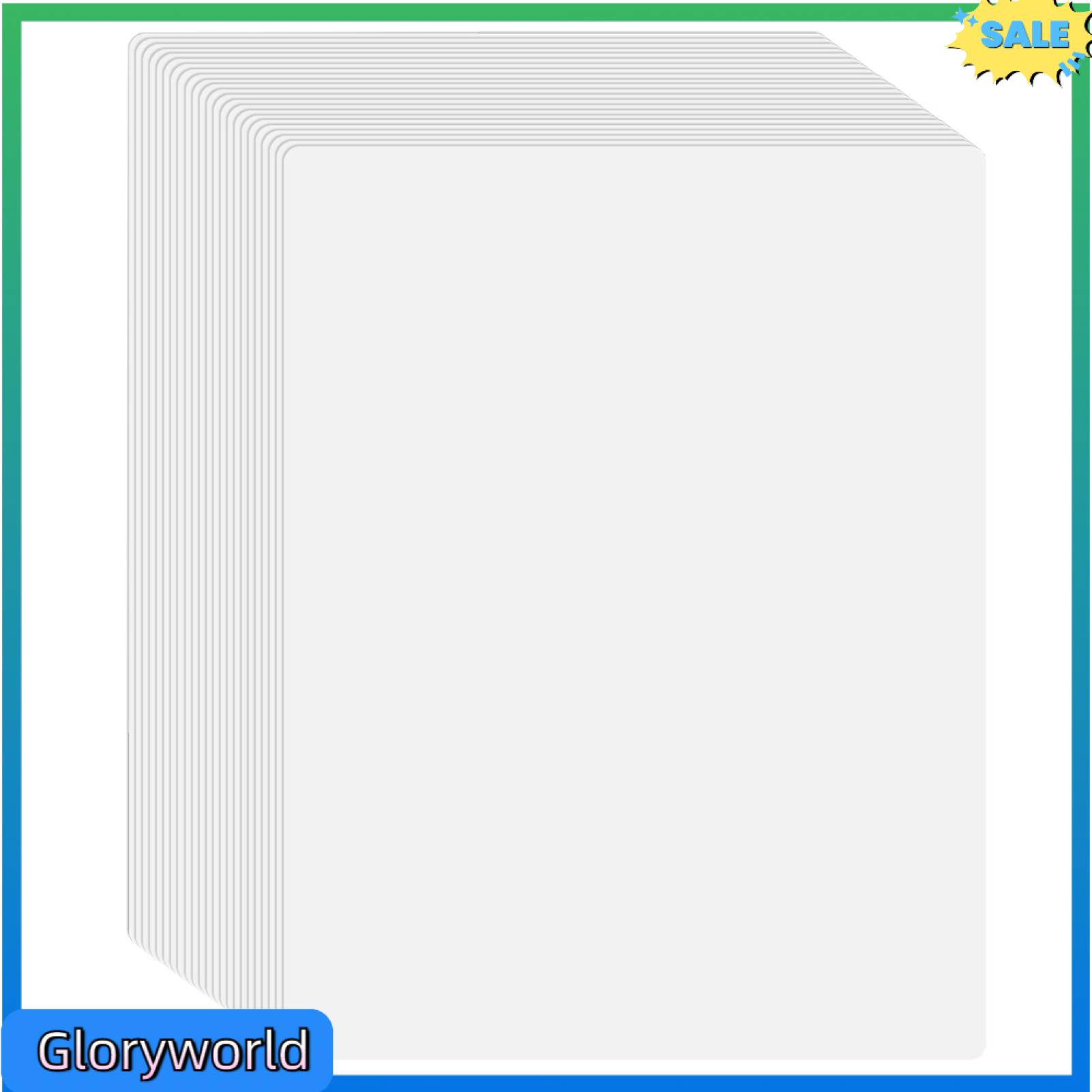Gloryworld tấm dán bảo vệ màn hình ảnh 100pcs phổ ép nhiệt Sheets đối với đồ dùng học tập văn phòng giấy nhựa hình thủ công Laminator Túi đối với plasticized giấy