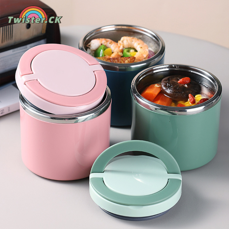 Twister.CK 630ml bữa ăn sáng di động cốc đựng canh Hộp Ăn Trưa hộp bento thực phẩm cháo lọ đựng có nắp lưu trữ nhiệt