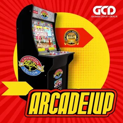 Arcade1Up Street Fighter - Classic 3-in-1 Home Arcade, 4Ft