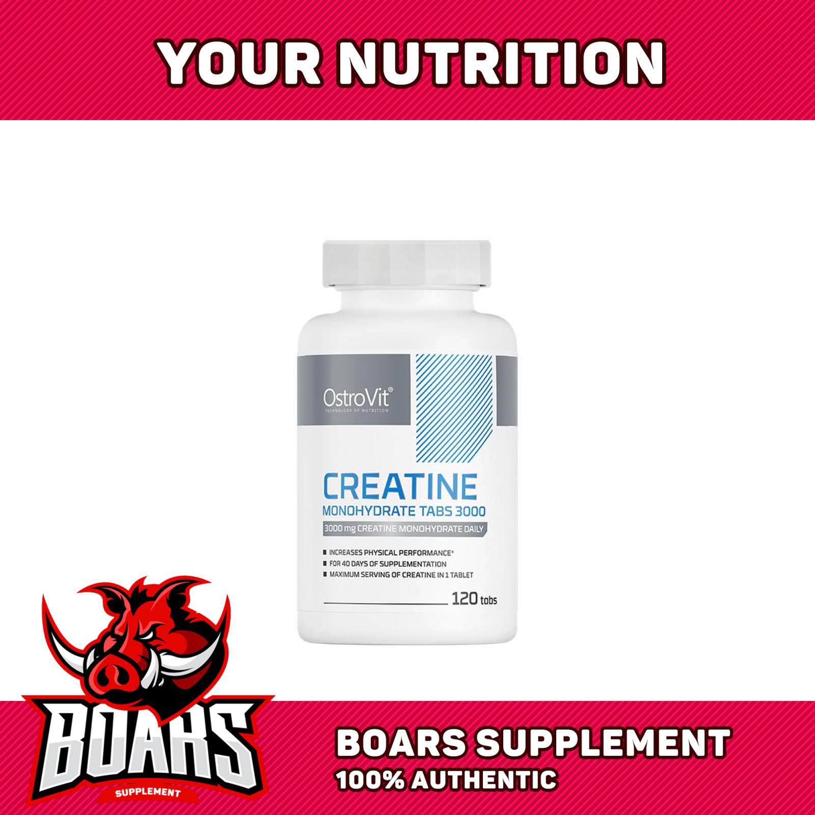 OstroVit Creatine Monohydrate 3000/3300mg (120 viên) - Tăng sức mạnh và sức bền luyện tập