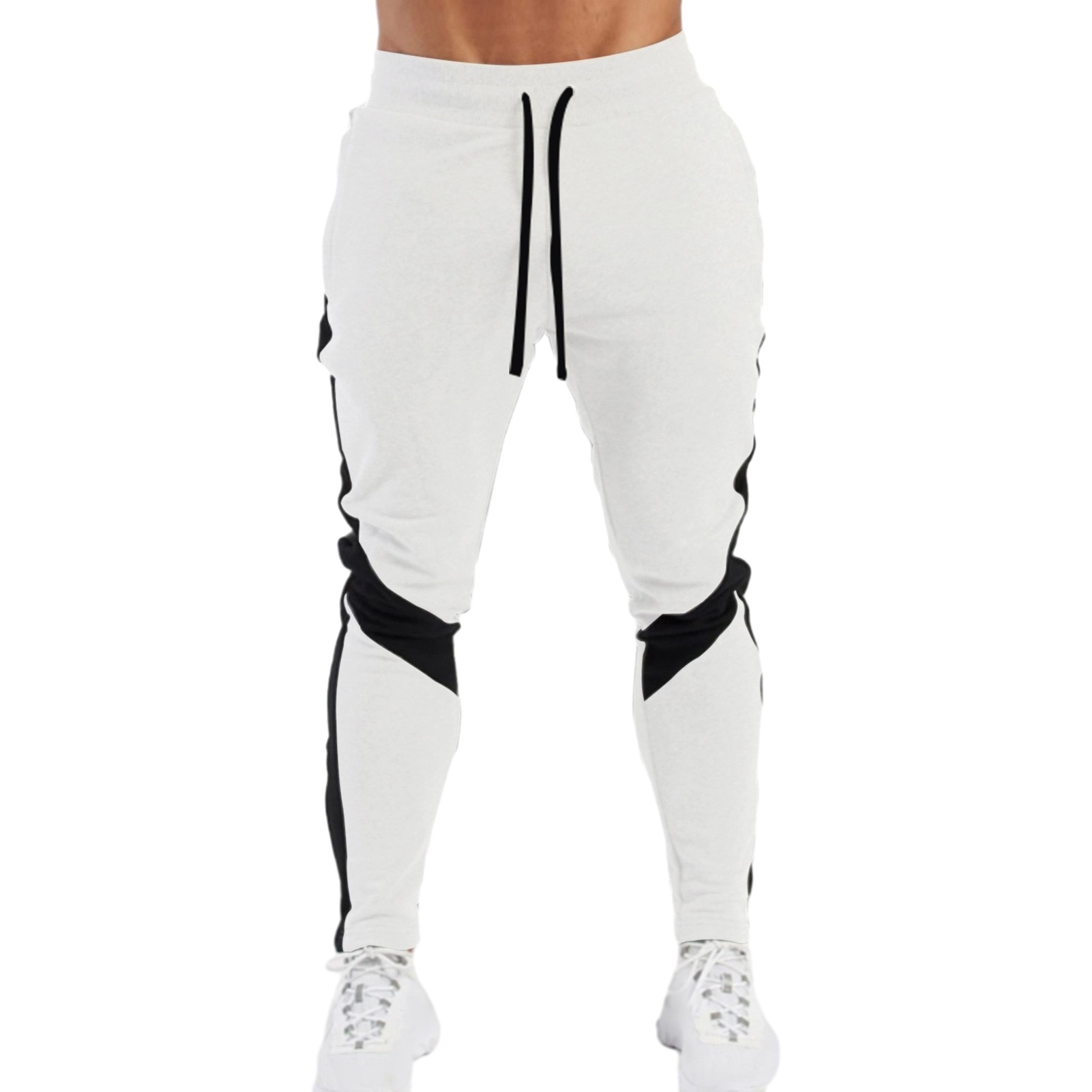 UHH Men Trouser Men's Quick-dry Sports Pants with Pockets Elastic Waist Drawstring Full-length Casual Trousers for Spring and Autumn – Comfortable Lightweight Fashionable Activewear - 1