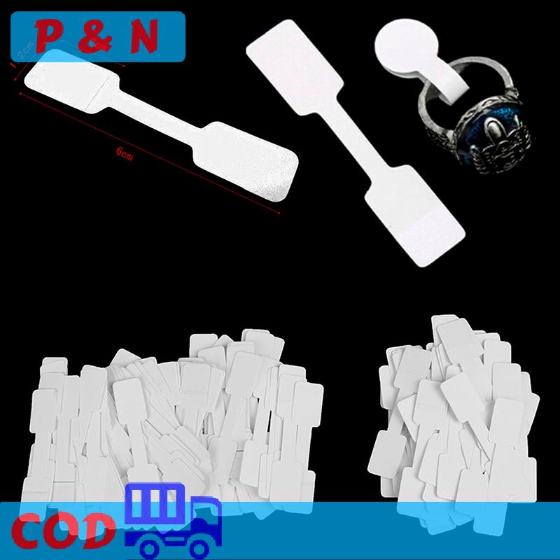 P&N 50/100 cái thẻ giá trắng nhãn trang sức vòng cổ nhãn dán giấy