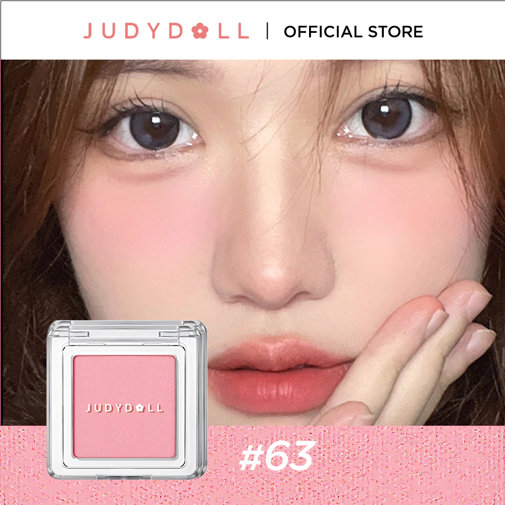 JUDYDOLL Pretty Phấn Má Hồng Mờ Shimmer Má Bảng Màu Má PRETTY BLUSH POWDER Tự nhiên Hiệu ứng lâu dài Bao bì nhỏ để cầm đi dễ dàng