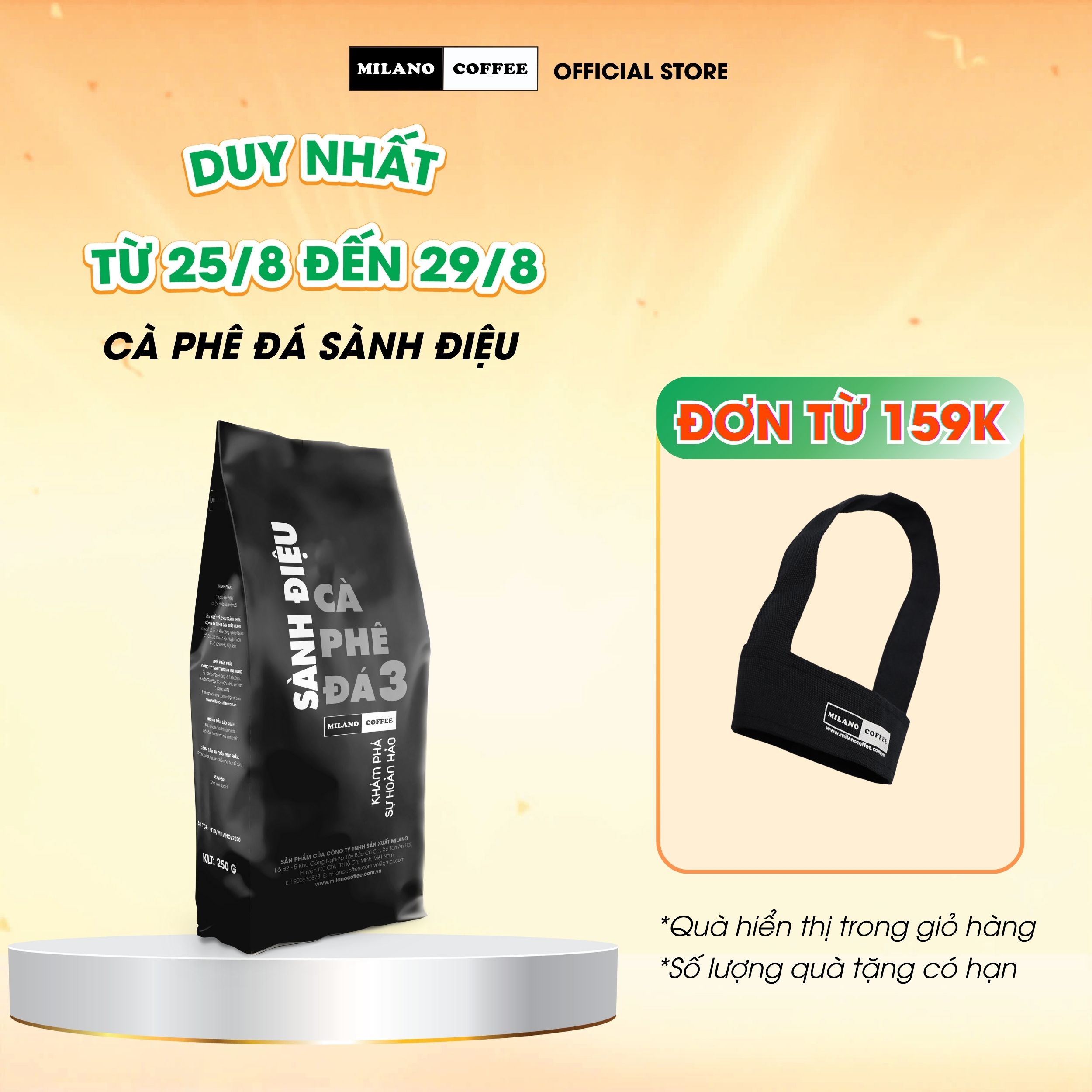 Cà phê Milano loại cà phê Đá 3 Sành Điệu 250g