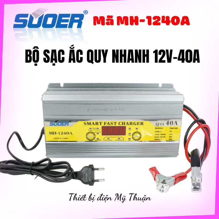 Bộ Sạc Ắc Quy Nhanh 12V-40A SUOER MH-1240A