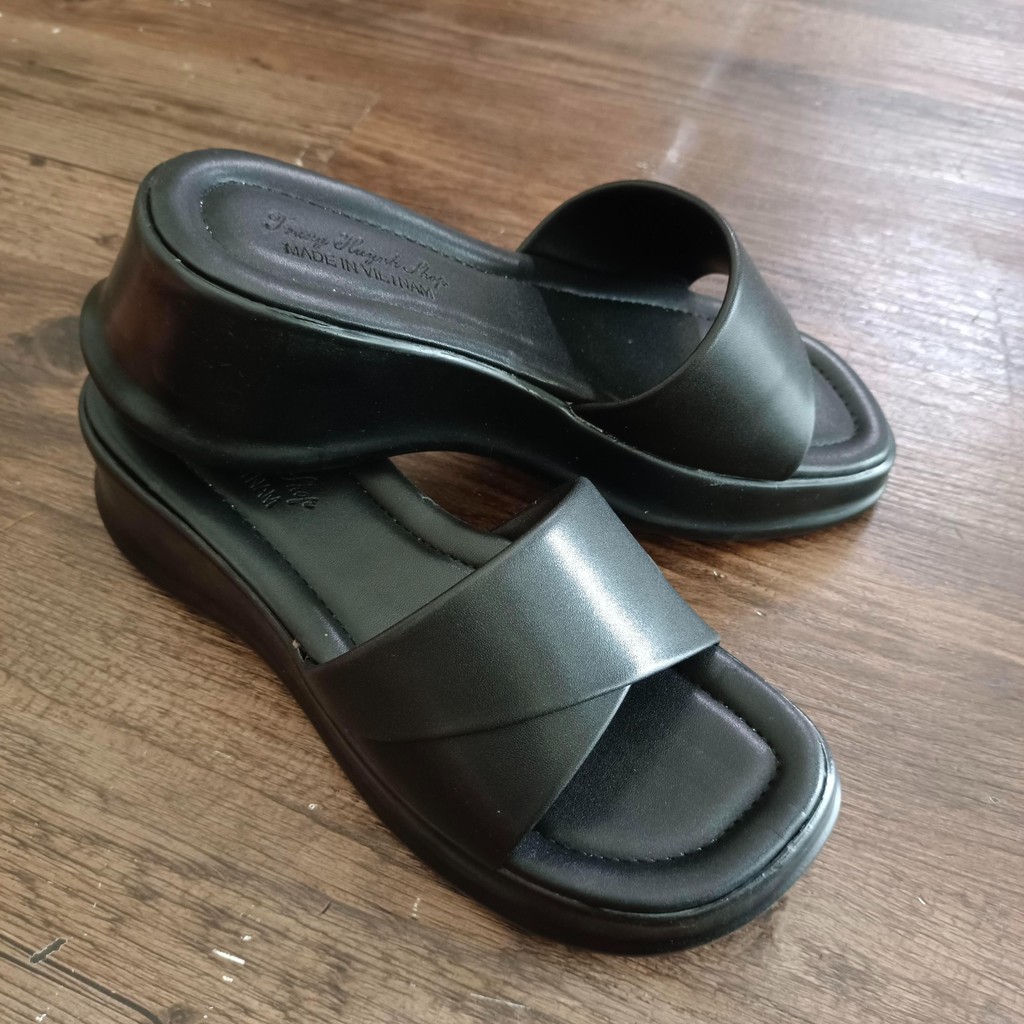 Dép nữ cao gót - đế cao 4F -( MS 22 ) quai xếp DéP Shoes GiàY - 6
