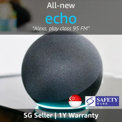 All-new Echo (4th Gen) With premium sound speaker, smart home zigbee hub, and Amazon Alexa voice assistant | Bluetooth, FM radio, Spotify