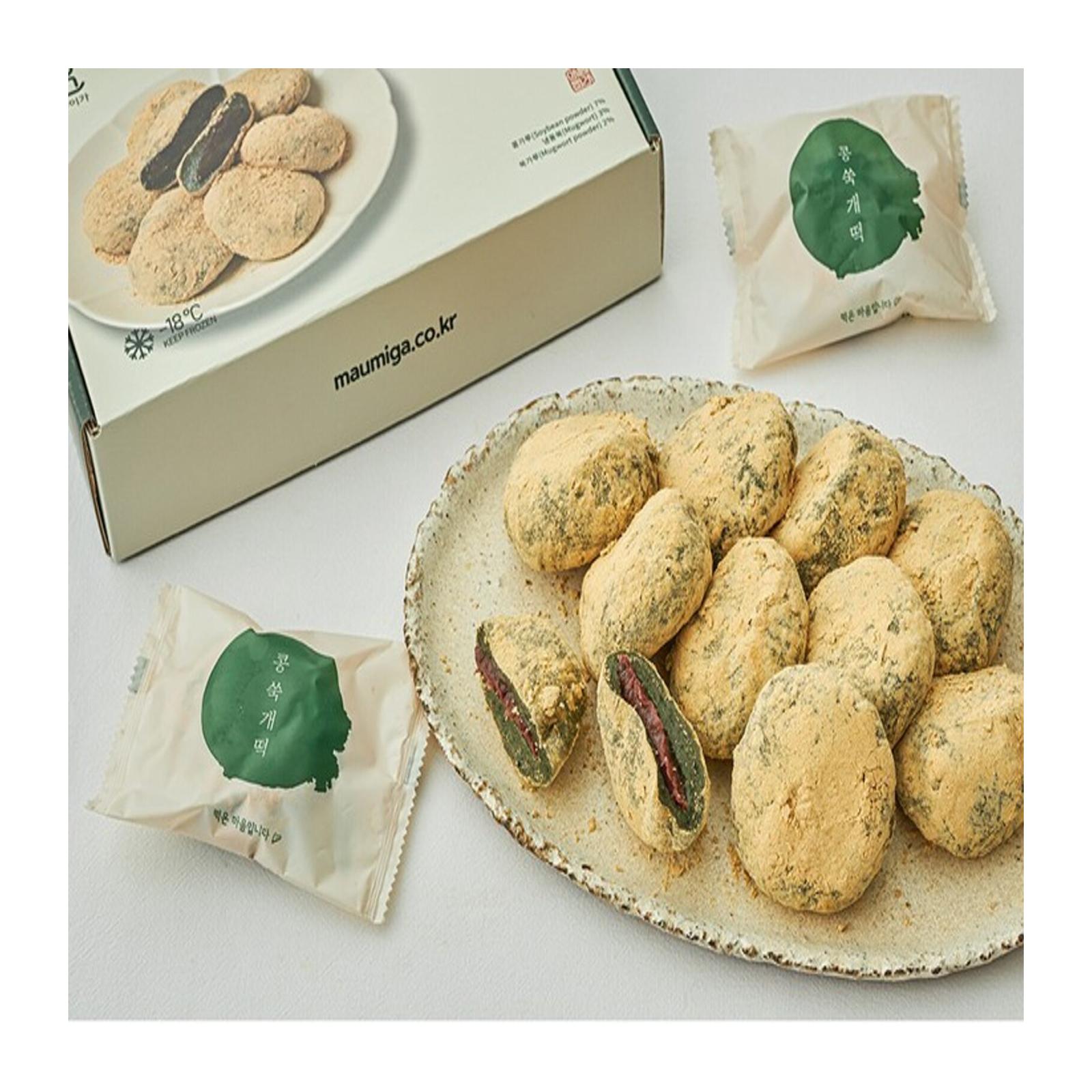 Maumiga Korean Mugwort Rice Cake 12p Frozen Korean Rice Cake
