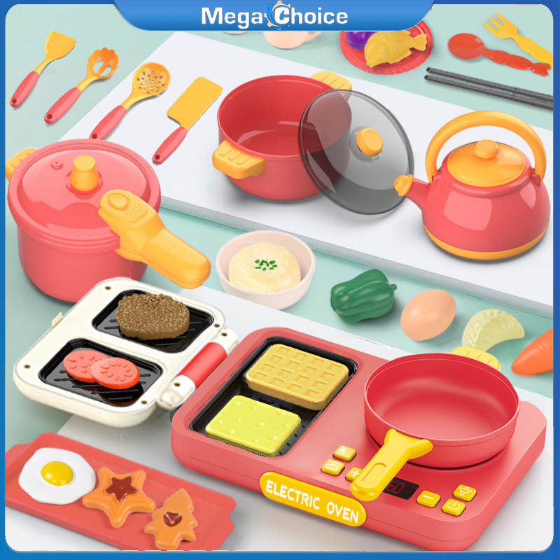 MegaChoice 53pcs Play Food Toy Set For Kids Simulation Kitchen Playset With Sound And Light Educational Toys Birthday Gifts For Boys Girls ราคา 463 บาท*ส่งฟรี