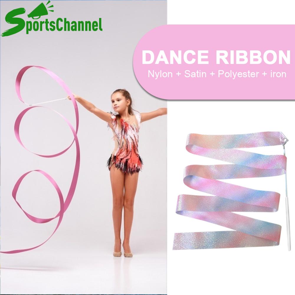 Sportschannel 2/4M nhấp nháy Băng nhảy đa chức năng đầy màu sắc thể dục Ribbon thẩm mỹ nhịp điệu ruy băng thể dục cho tài năng cho thấy