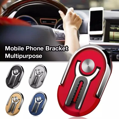 [SmartHere] Multipurpose Mobile Phone Holder 360 Degree Car Air Vent Grip Mount Stand Rotation Magnetic Finger Ring Phone Holder Bracket