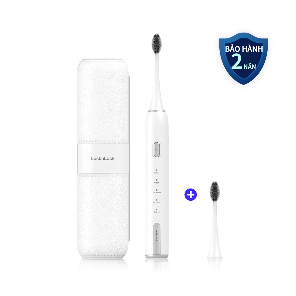 Bàn chải đánh răng điện LocknLock Electric toothbrush ENR386 5 chế độ linh hoạt kèm hộp đựng bàn chải - 2 Màu