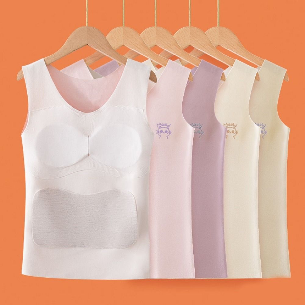 ZIPMOH Dễ thương Ấm Phim hoạt hình Sưởi ấm Nhiệt Dày Unicorn Mùa Thu Đồ Lót Tuổi Teen Trẻ em Vest Cô Gái Tank Tops Áo ghi lê Quần Áo