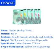[COD] CISWGE  Chiều dài 10m cầu lông dòng 0.73mm người mới cầu lông vợt dòng đàn hồi, khả năng chống đánh có thể được sử dụng cho đào tạo nhiều màu