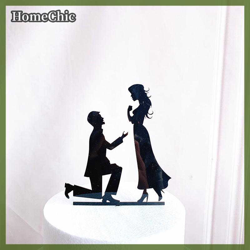 HomeChic ถ้วยกระดาษอะคริลิคสำหรับใส่เค้กแต่งงานชุดวาเลนไทน์ตกแต่งเค้กแต่งงานคู่ mrms ราคา 12 บาท*ส่งฟรี