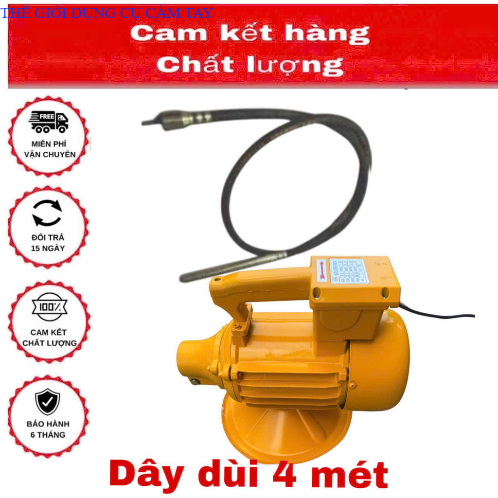 Máy đầm dùi bê tông DDMTV chạy điện 1,1KW , motor dây đồng THẾ GIỚI DỤNG CỤ CẦM TAY GIÁ SĨ