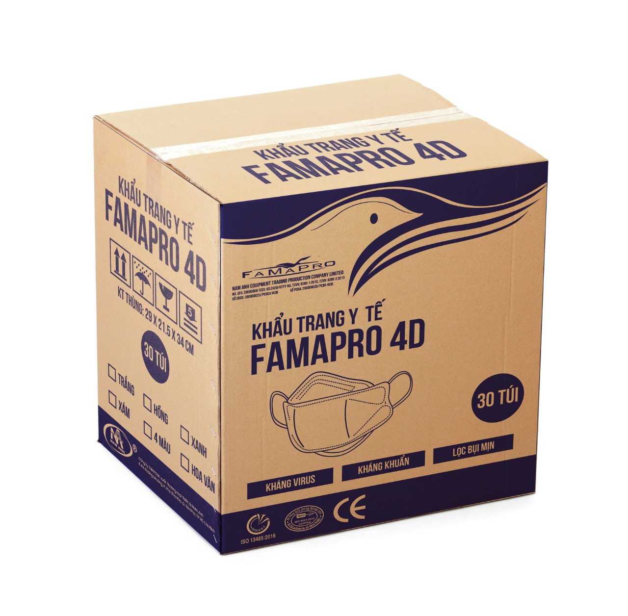 1 Thùng khẩu trang KF94 Famapro 4D túi
