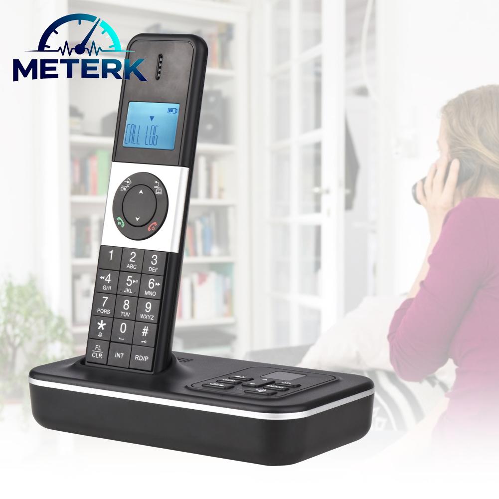 Meterk D1002 TAM-T โทรศัพท์ไร้สาย 3 เครื่องพร้อมเครื่องตอบรับหมายเลขผู้โทร/สายเรียกซ้อน หน้าจอ LCD 1.6 นิ้ว 3 บรรทัด แสดงผลแบตเตอรี่แบบชาร์จได้ รองรับ 16 ภาษาสำหรับการประชุมที่บ้านในสำนักงาน ราคา 4,584 บาท*ส่งฟรี