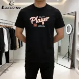 Lansboter Áo phông ngắn tay Men's xu hướng với thiết kế in, áo thường ngày thoải mái và phong cách