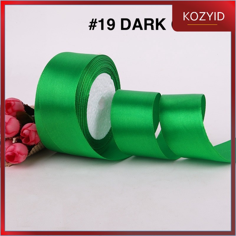 KOZY.ID - PTA8 SATIN Pita Satin Roll Motif Setangan Satin dan Transparan Modern Pita Kado 4cm/Pita Dekorasi Buket