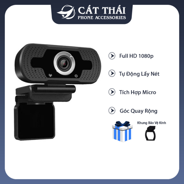Bảng giá Webcam có mic dùng cho PC Laptop Cát Thái  HY18 độ phân giải Full HD 1080p hình ảnh sắc nét tự động lấy nét tích hợp micro âm thanh rõ ràng góc quay rộng cổng nguồn USB cắm vào là dùng Phong Vũ