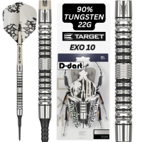 TARGET SOFT TIP DARTS - 22G EXO 10 90% TUNGSTEN DART SET