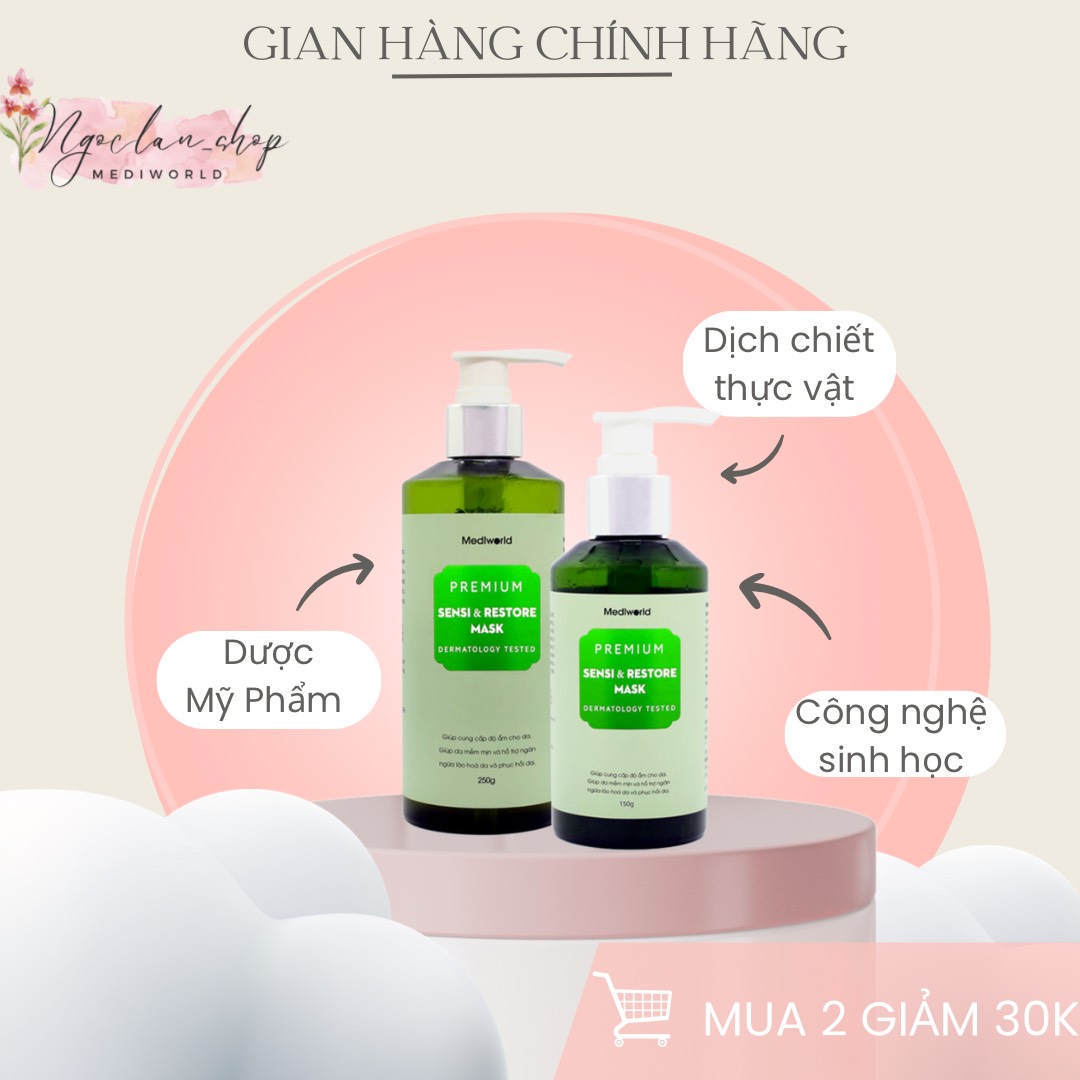 (Sỉ Spa) Mặt nạ PHỤC HỒI DA Sensi & Restore Mask MEDIWORLD 250gr