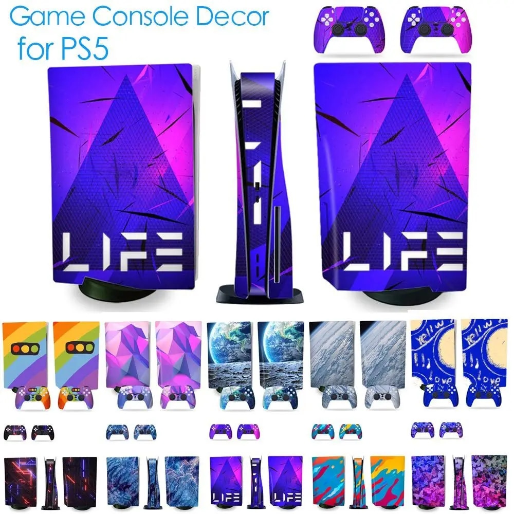 【Worldwide Delivery】 Skin For Ps5 Decal Game Console Decor Protective Cover Protective Film Sticker For Ps5