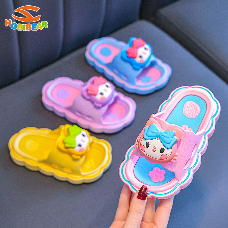 HOBIBEAR Children's slippers Girls' slippers slippers Non-slip slippers Soft sole cartoon slippers cute ราคา  160 บาท*ส่งฟรี